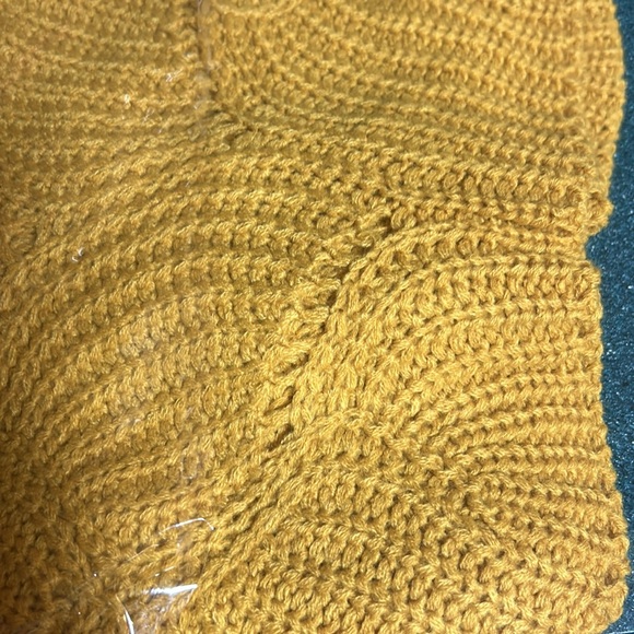 Sweater Poncho w/Sleeves in Mustard - Picture 2 of 2